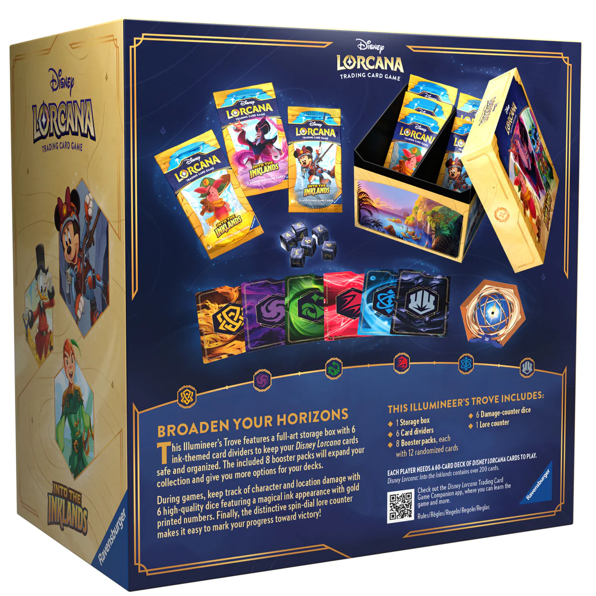 Disney Lorcana Trading Card Game: Into The Inklands Exclusive Illumineer’s Trove Collection Set for Card Collectors and Players