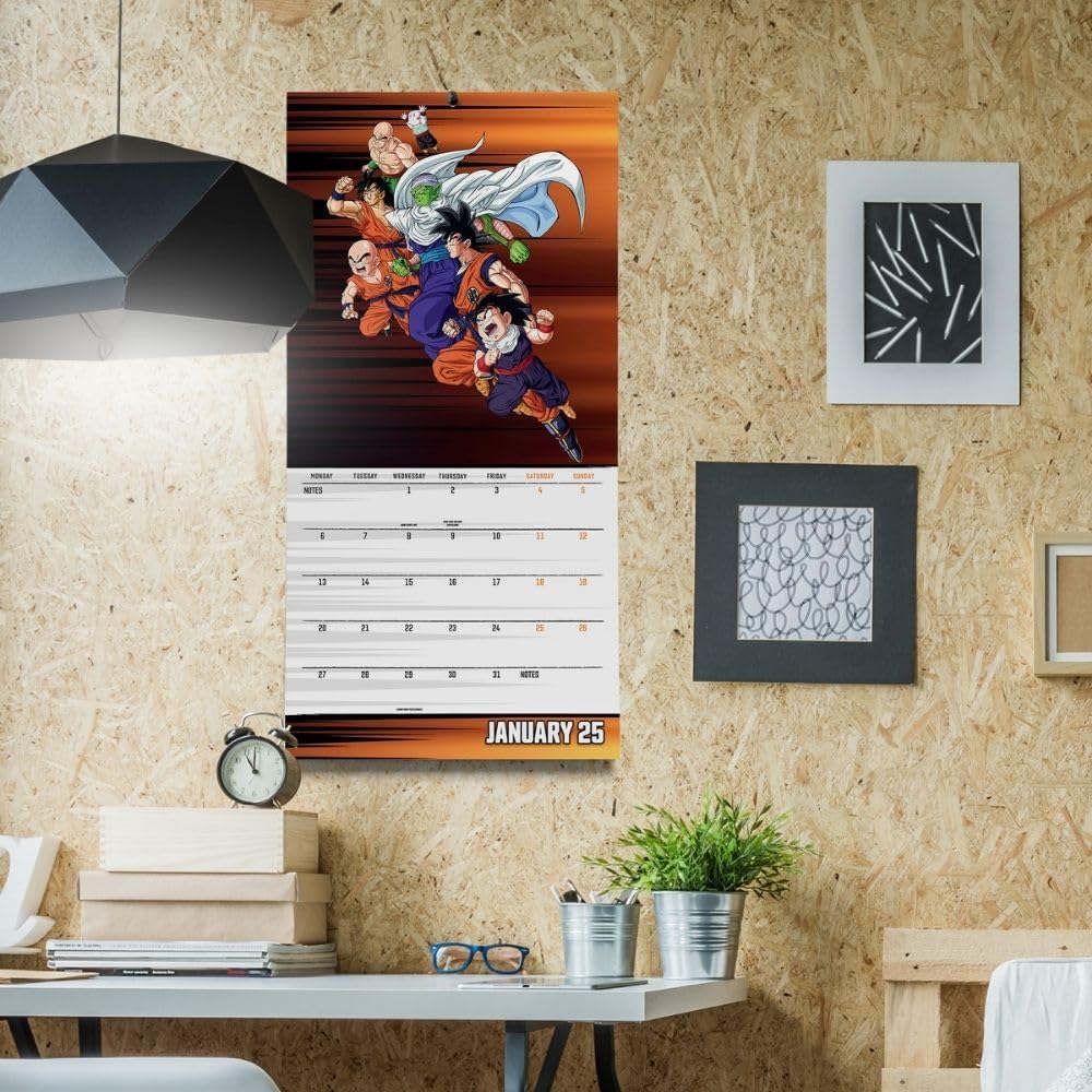 2025 Dragon Ball Z Action-Packed Square Wall Calendar