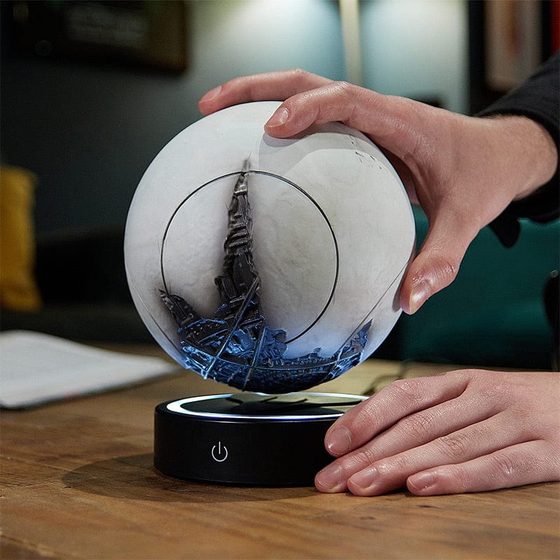 Destiny Themed Floating Traveler LED Decorative Lamp for Gaming and Home Decor