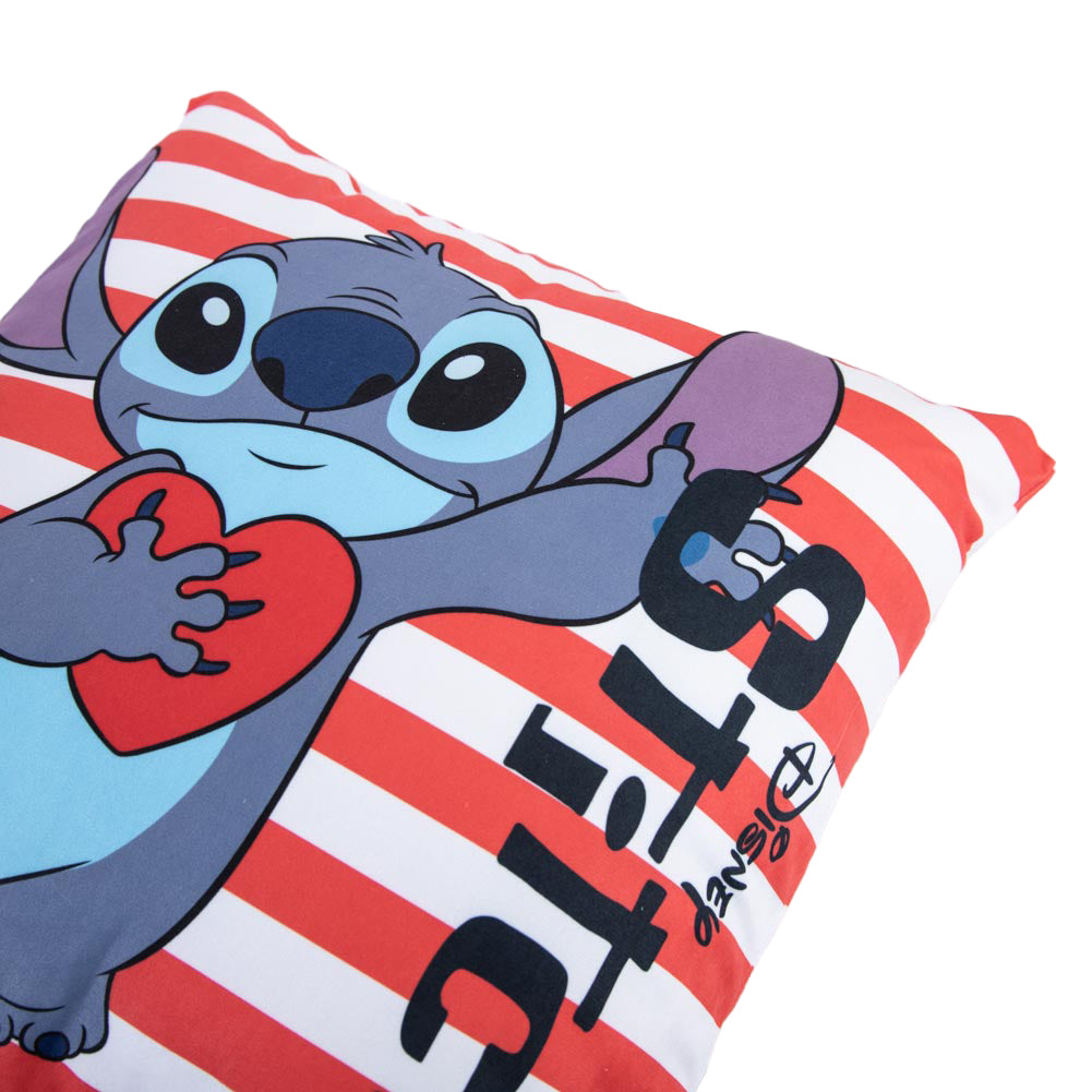 Lilo & Stitch Character Themed Striped Decorative Cushion