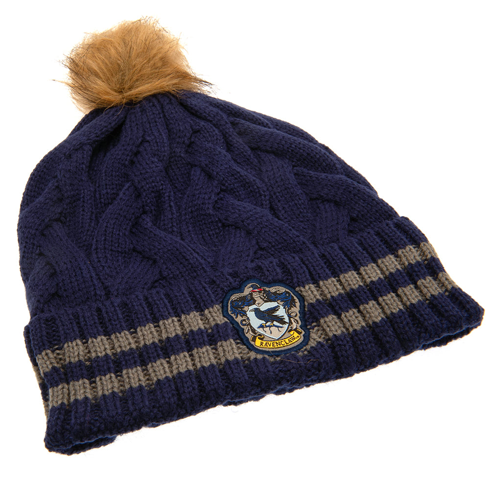 Harry Potter Themed Bobble Beanie Hat for Adults - Ravenclaw Style