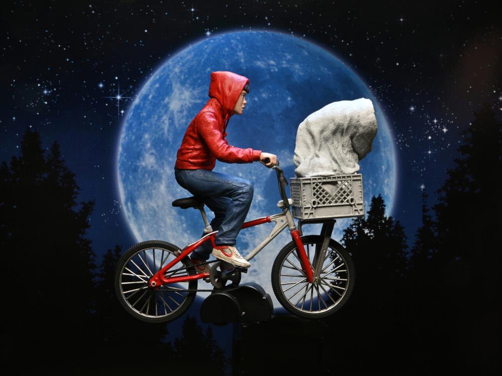 NECA 40th Anniversary 7 - Inch Scale E.T. & Elliot on Bicycle Action Figure