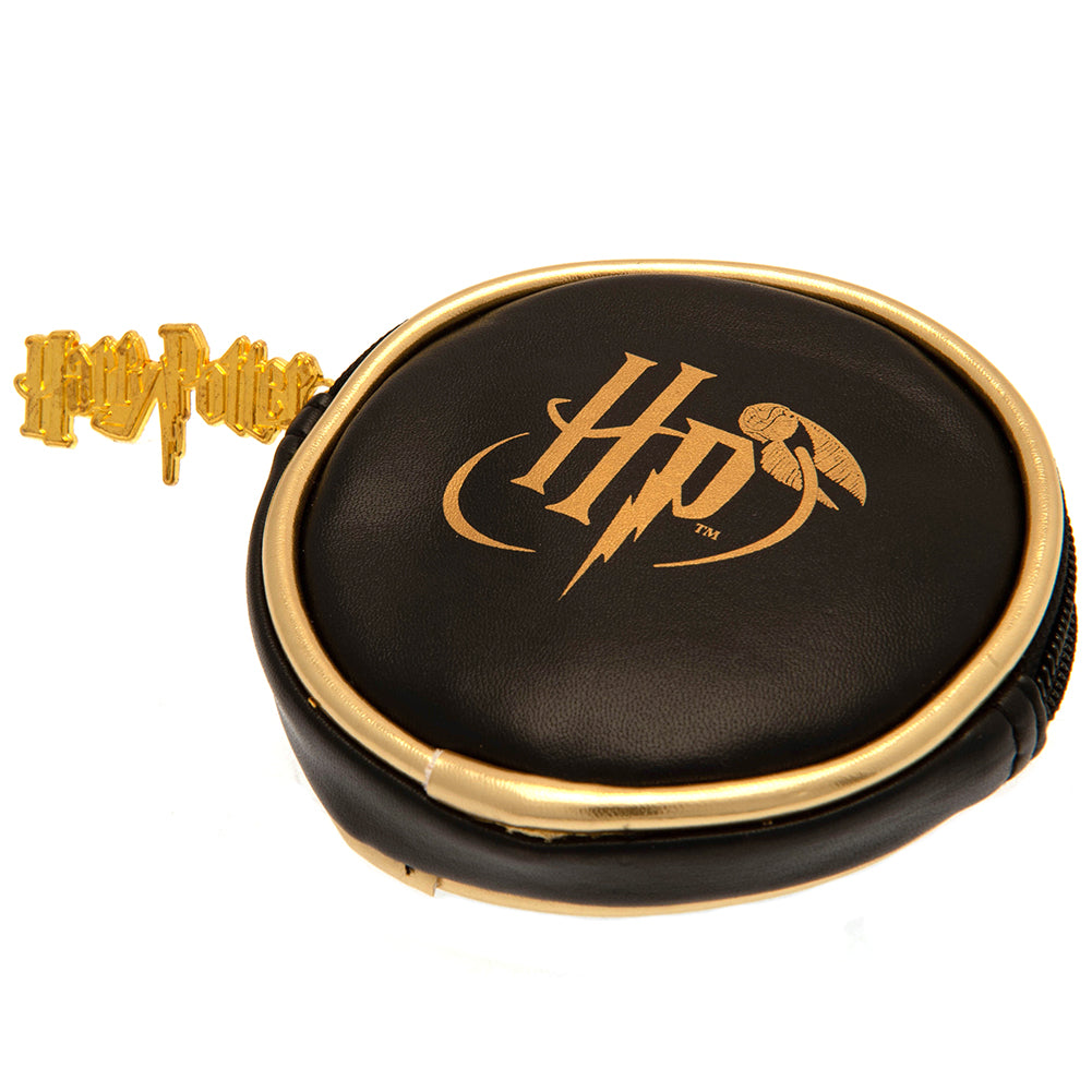 Harry Potter Golden Snitch Inspired Black Faux Leather Coin Purse for Collectors