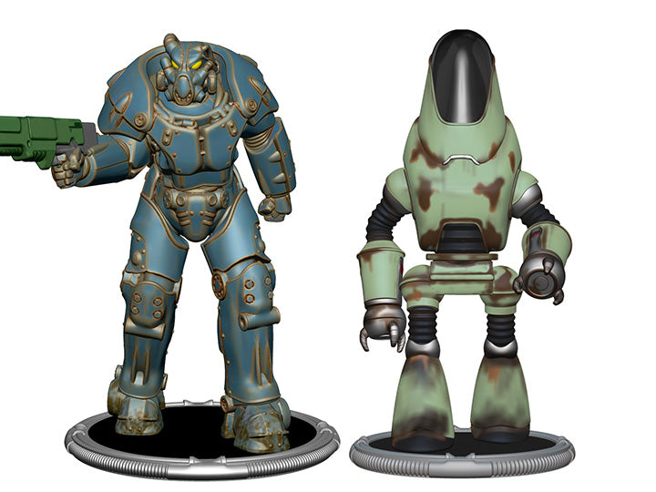 Fallout X - 01 and Protectron 3 - inch Mini Figure Collectible Set