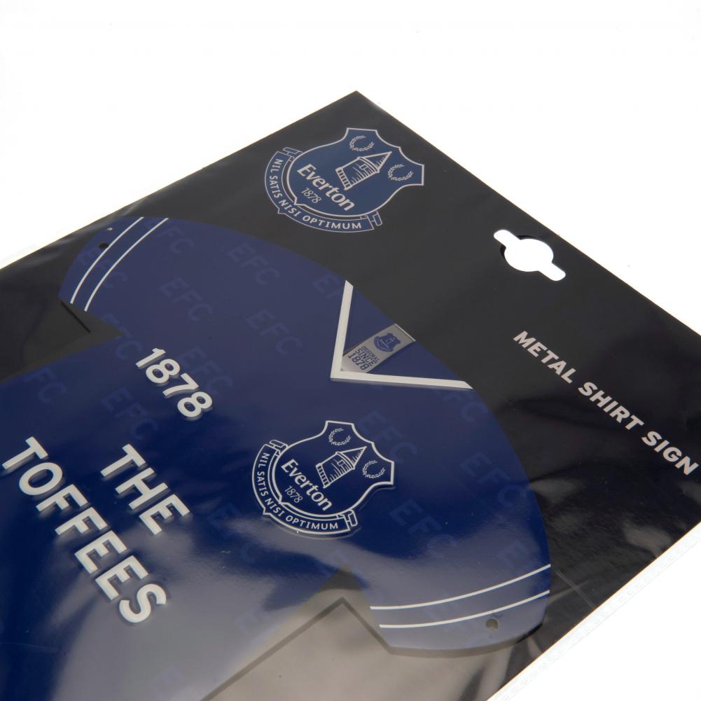 Authentic Everton FC Metal Wall Sign with Classic Shirt Design