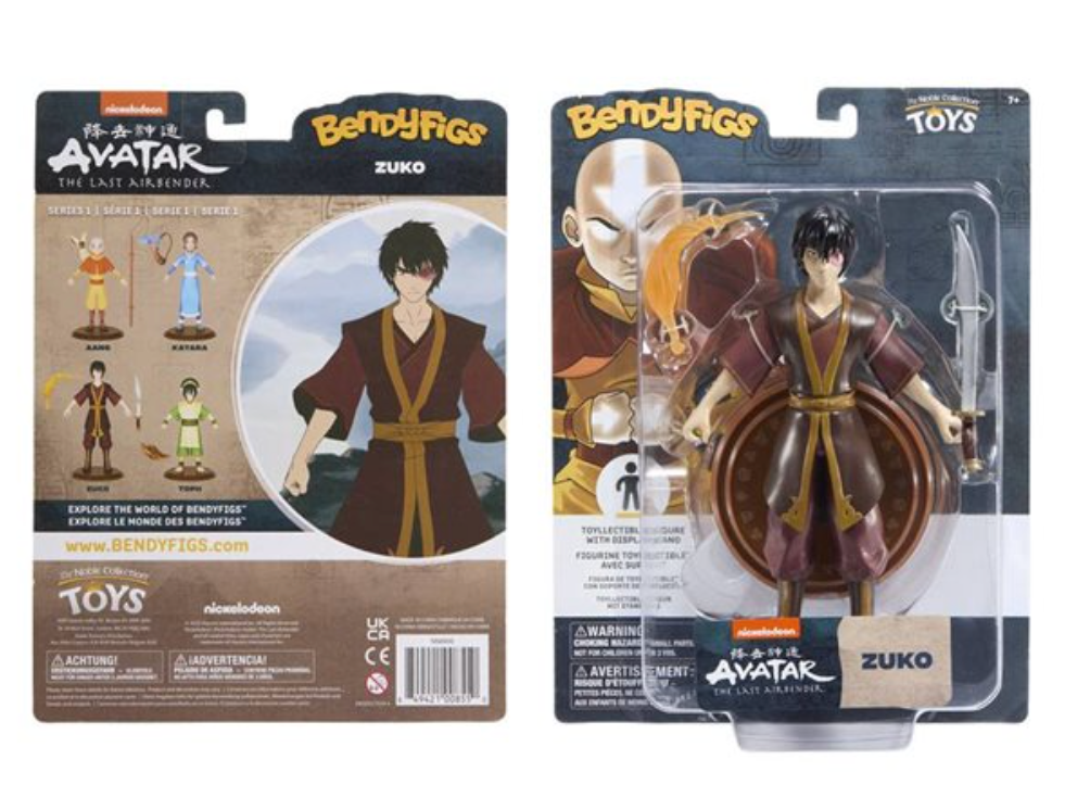 Complete Bundle of 4 Avatar The Last Airbender Bendyfigs Action Figures