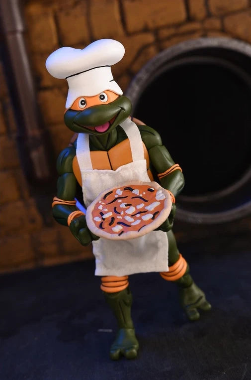 NECA Ultimate 7-Inch Action Figure of Teenage Mutant Ninja Turtles Cartoon Character Michaelangelo in VHS Style Packaging