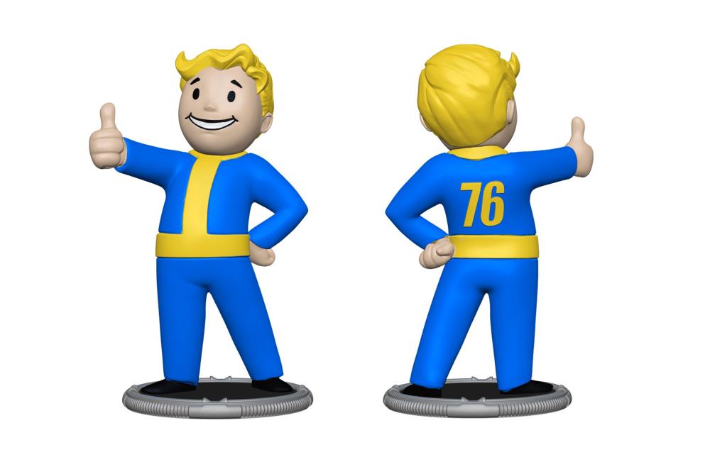 Mini Collectible Figure of Fallout Vault Boy, the Iconic Mascot from the Fallout Video Game Series