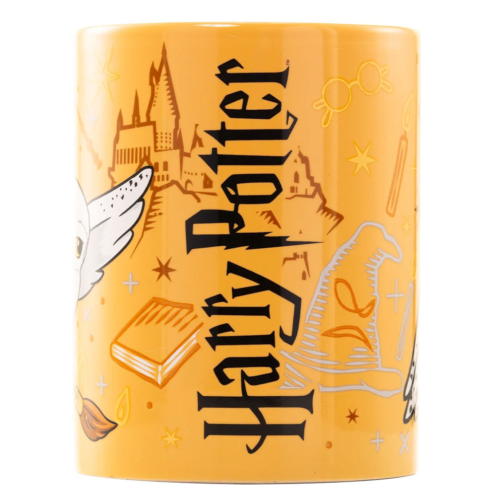 Magical Harry Potter Fuzzy Mustard - Yellow Hedwig Themed Drinking Mug