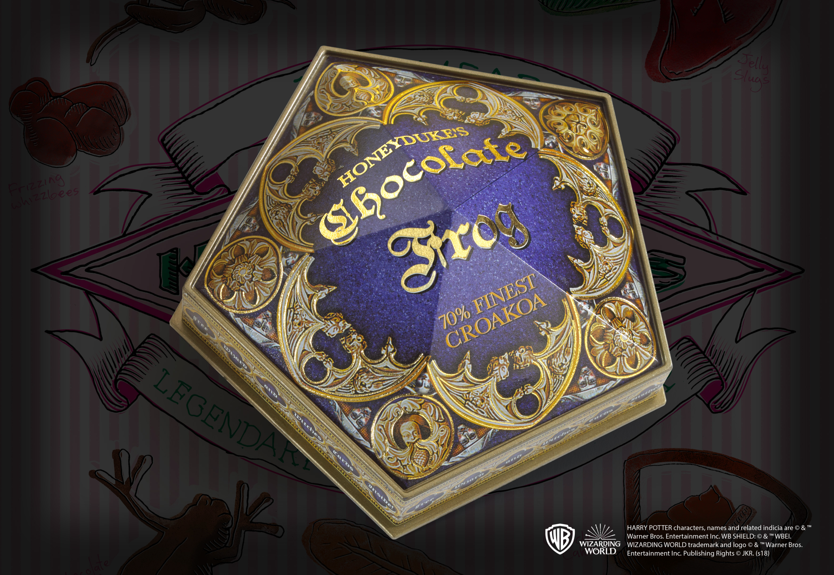 Replica Harry Potter Chocolate Frog with Dumbledore Wizard Card & Keepsake Box