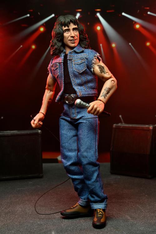 NECA Highly Detailed 8-Inch Clothed Action Figure of Bon Scott from AC/DC's Highway to Hell
