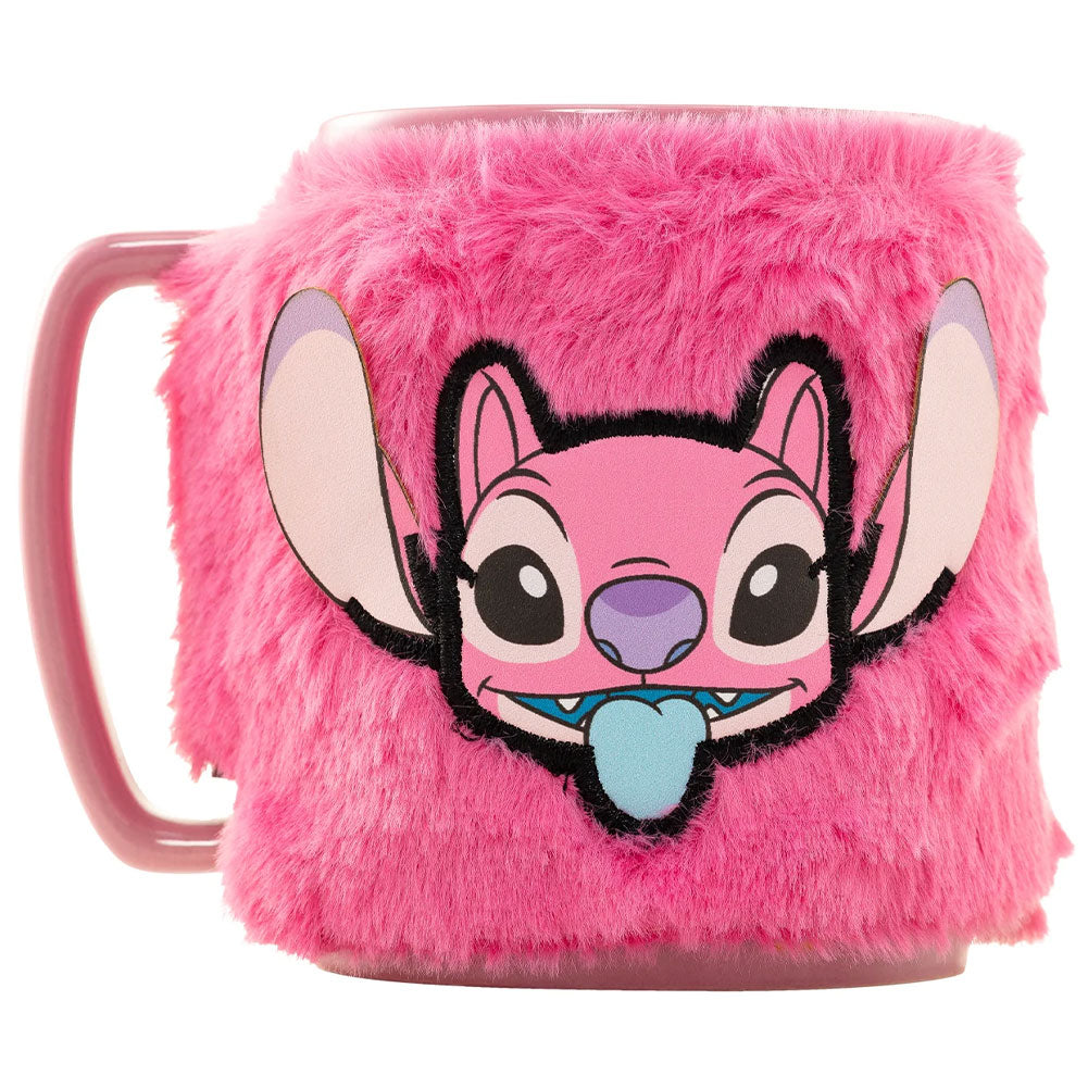 Lilo & Stitch Themed Fuzzy Angel Ceramic Coffee Mug for a Charming Drinking Experience