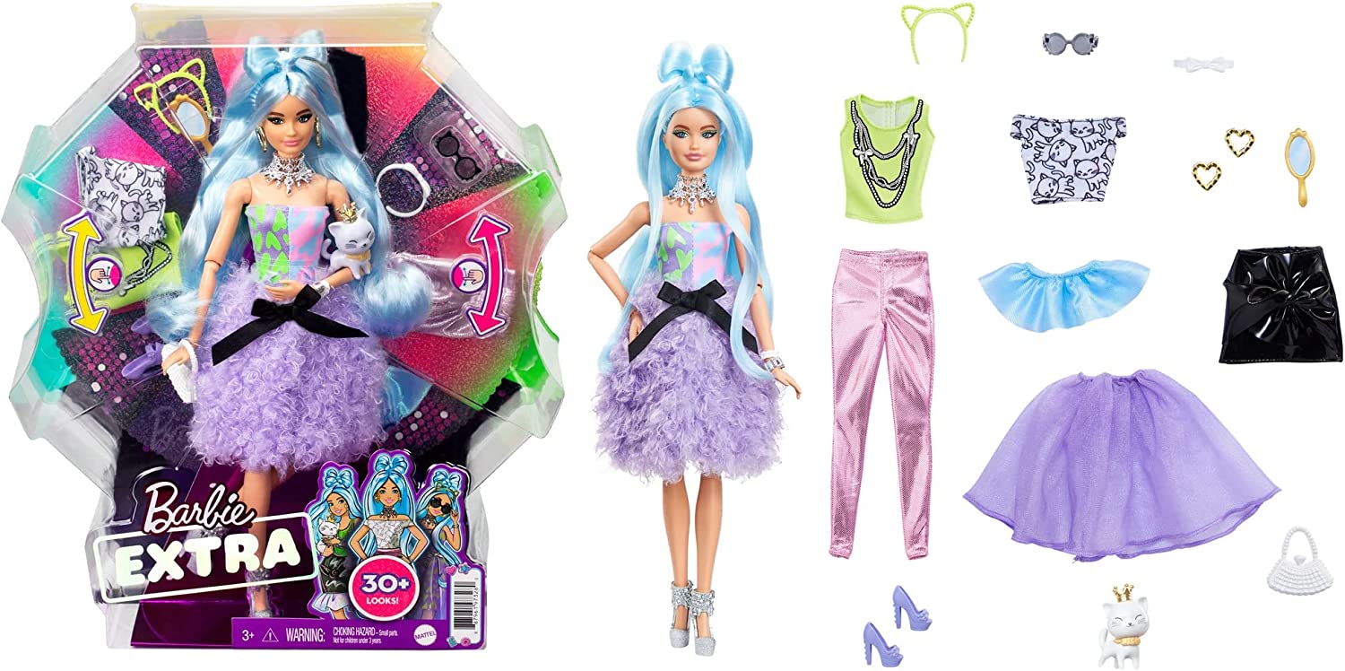 Barbie Extra Deluxe Doll Set with Versatile Mix-and-Match Accessories