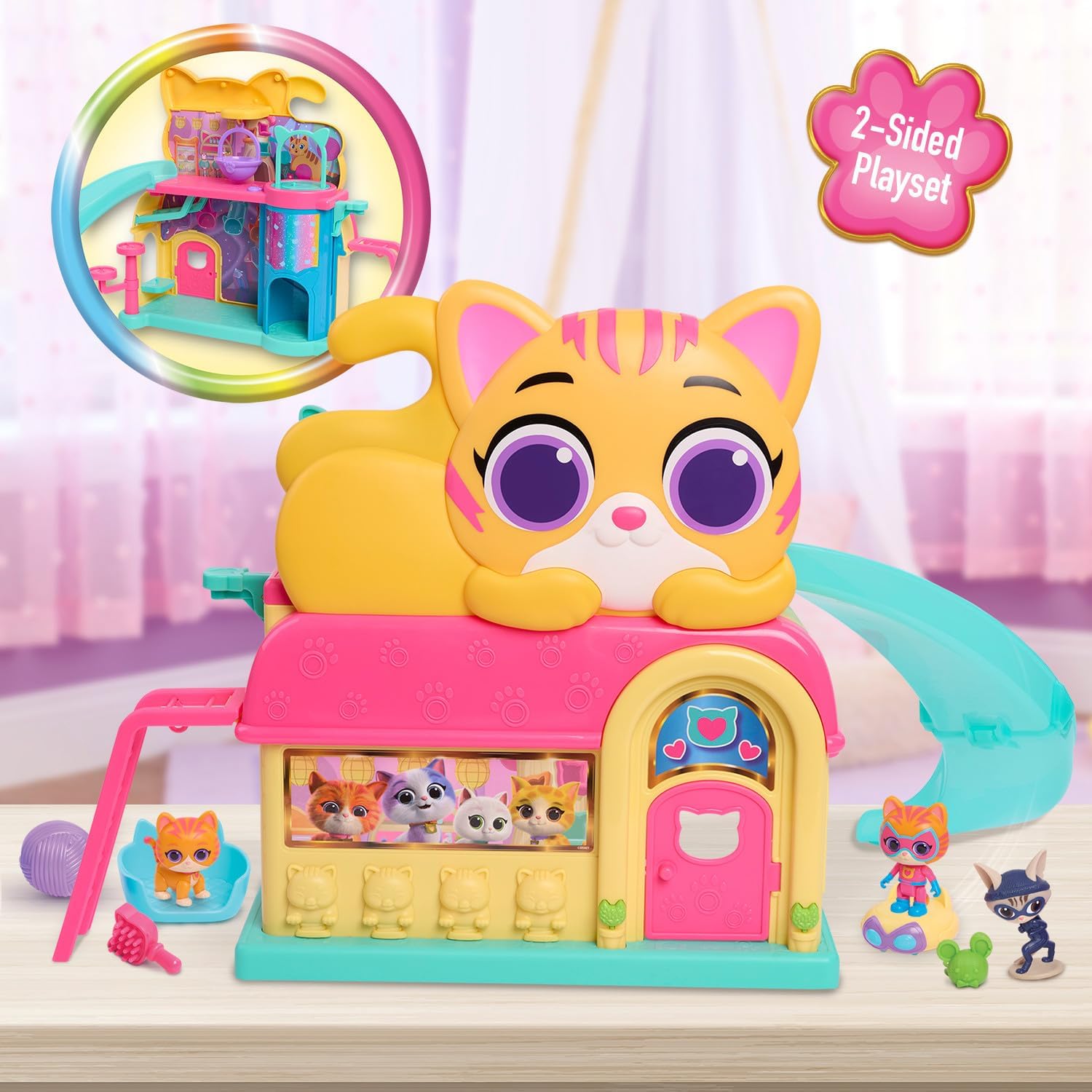Disney Junior SuperKitties Purr 'N' Play Interactive Playset for Kids' Entertainment