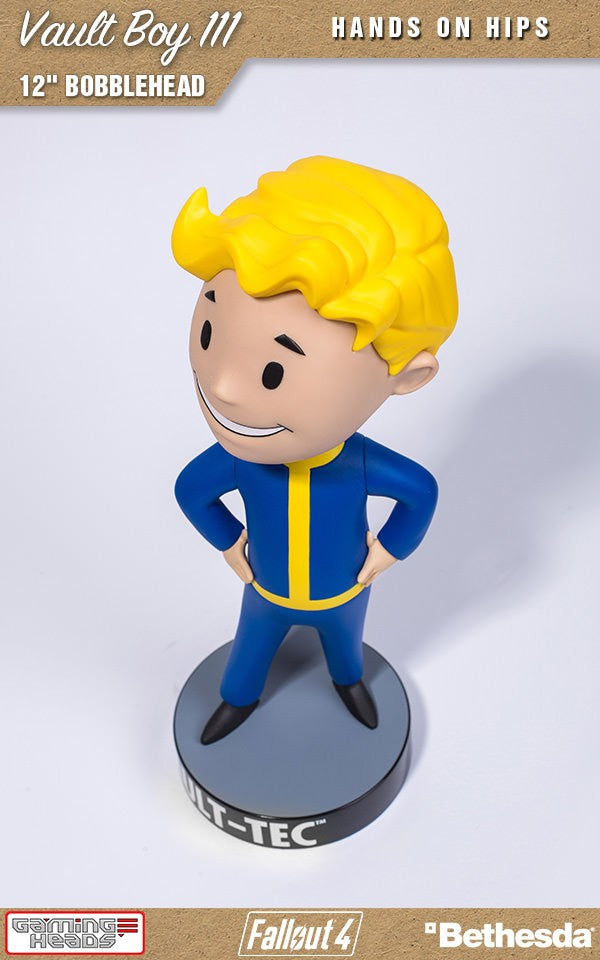 12 - inch Fallout Vault Boy 111 Bobblehead with Hands on Hips