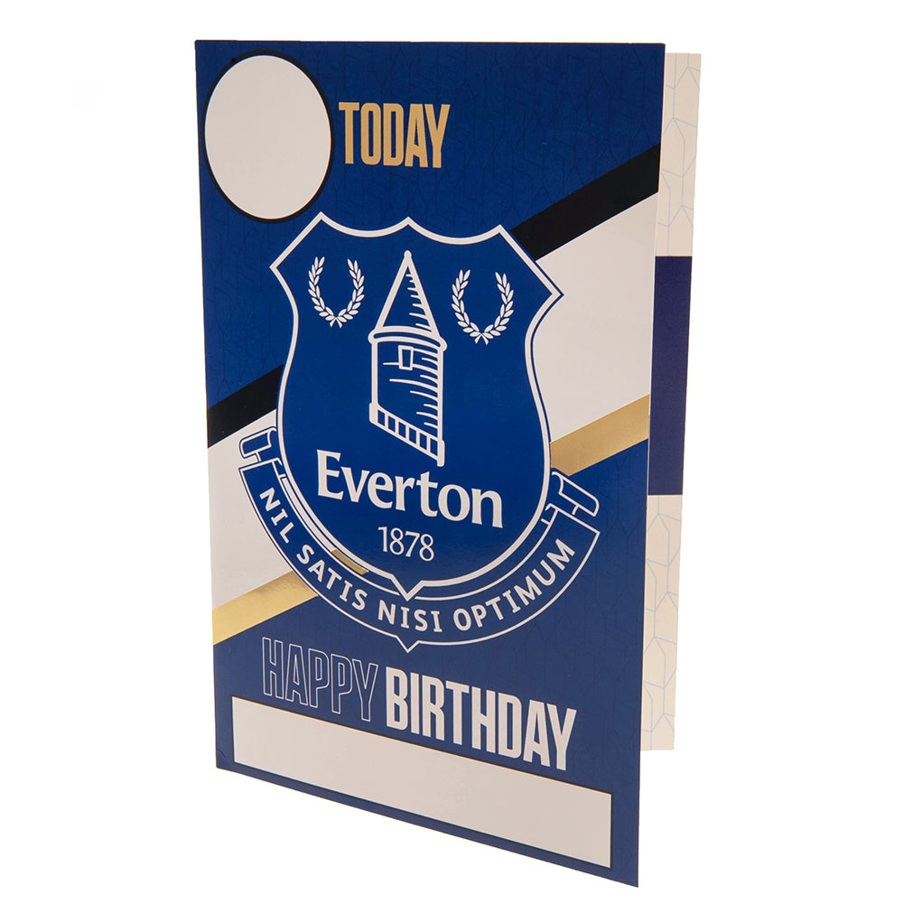 Everton FC Personalizable Birthday Card with Gold Stickers