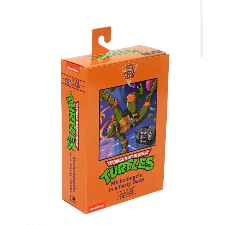 NECA Ultimate 7-Inch Action Figure of Teenage Mutant Ninja Turtles Cartoon Character Michaelangelo in VHS Style Packaging