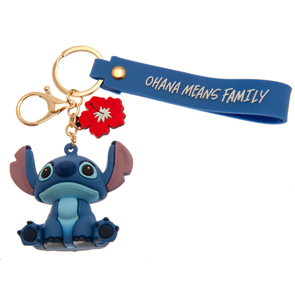 3D Vinyl Keyring Featuring Lilo & Stitch with Ohana Message