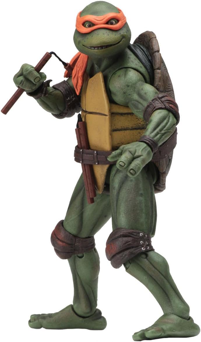 NECA 7-Inch Action Figure of Michelangelo from the 1990 Teenage Mutant Ninja Turtles Movie (Pending Release)