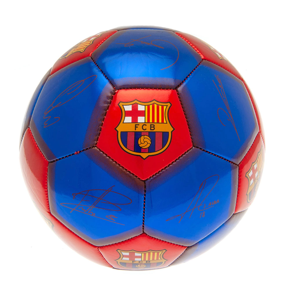 FC Barcelona 26-Panel High-Spec Skill Football with Player Signatures