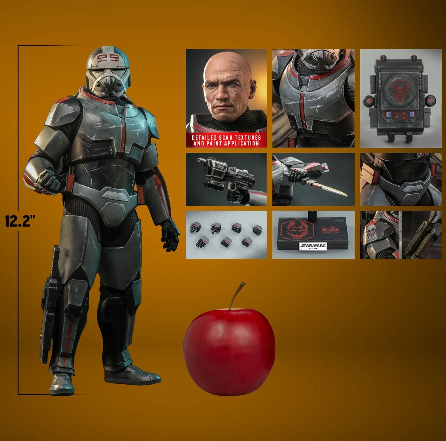 Hot Toys Highly Detailed 1/6th Scale Collectible Figure of Wrecker from Star Wars The Bad Batch