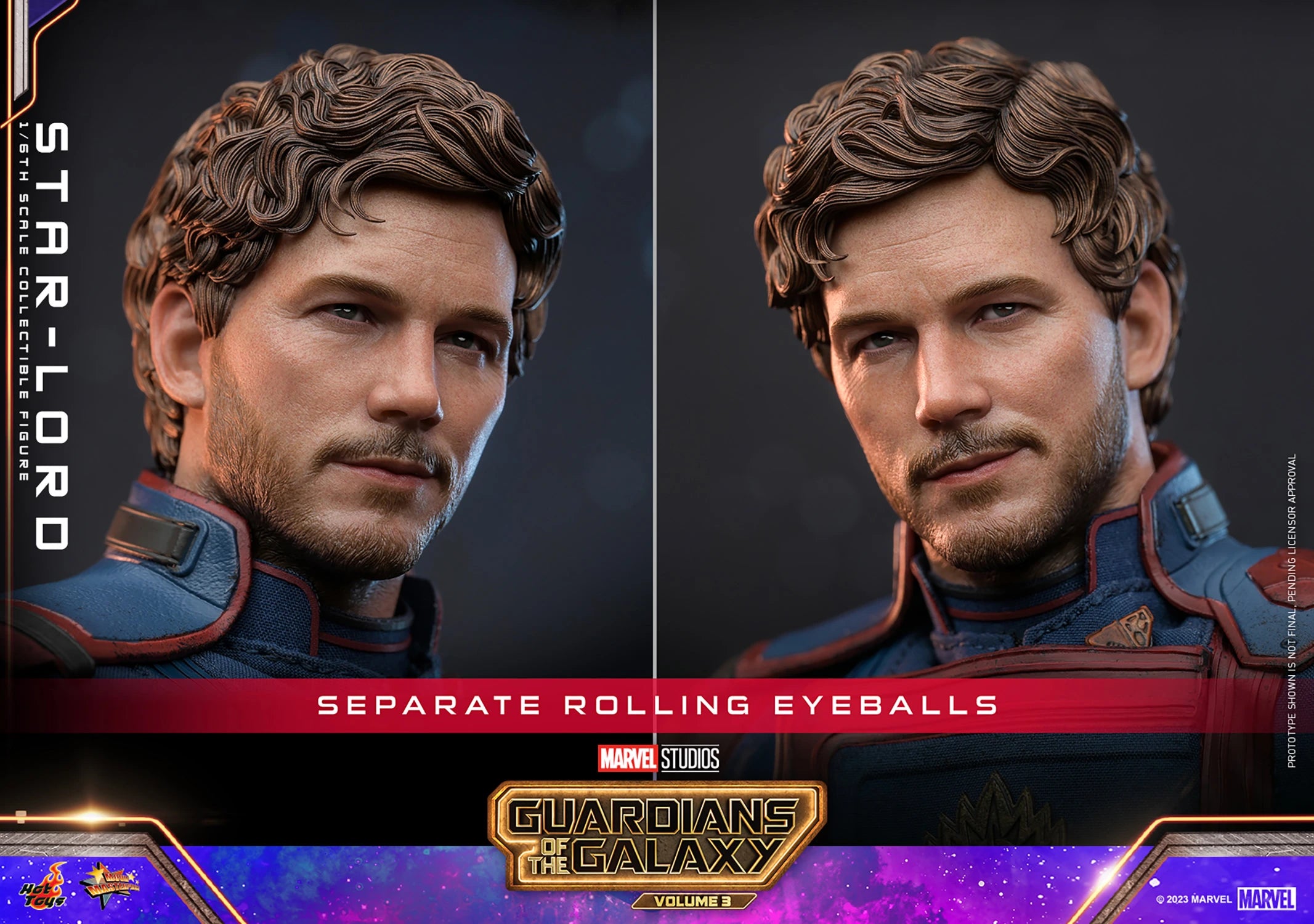 Hot Toys 1/6th Scale Collectible Figure of Star - Lord from Guardians of the Galaxy Vol. 3