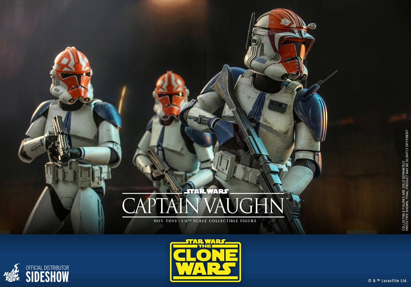 Hot Toys Highly Detailed 1/6th Scale Collectible Figure of Captain Vaughn from Star Wars The Clone Wars
