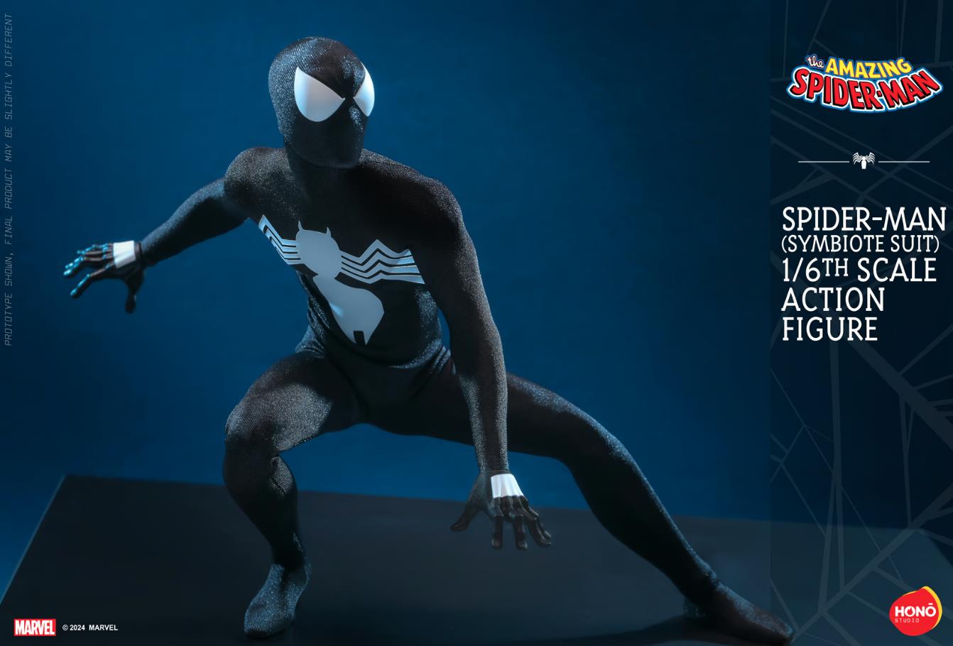 Hot Toys Hono Studio 1/6th Scale Collectible Marvel Spider Man Action Figure with Symbiote Suit