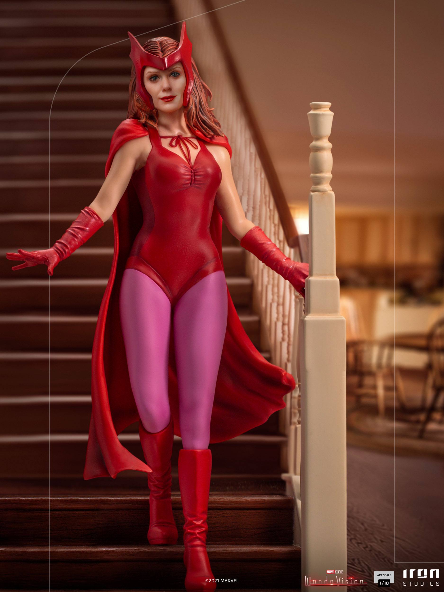Iron Studios 1/10 Art Scale Collectible Statue of Wanda Maximoff in WandaVision - Halloween Version