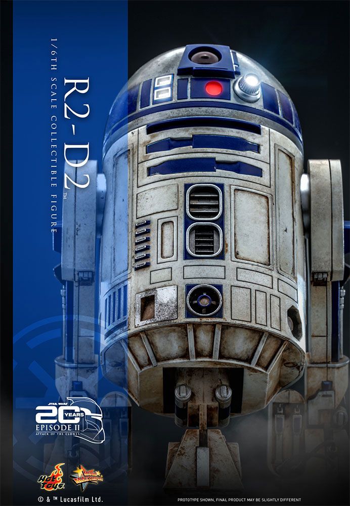 Hot Toys 20th Anniversary Collectible 1/6 Scale R2-D2 Figure from Star Wars Attack Of The Clones