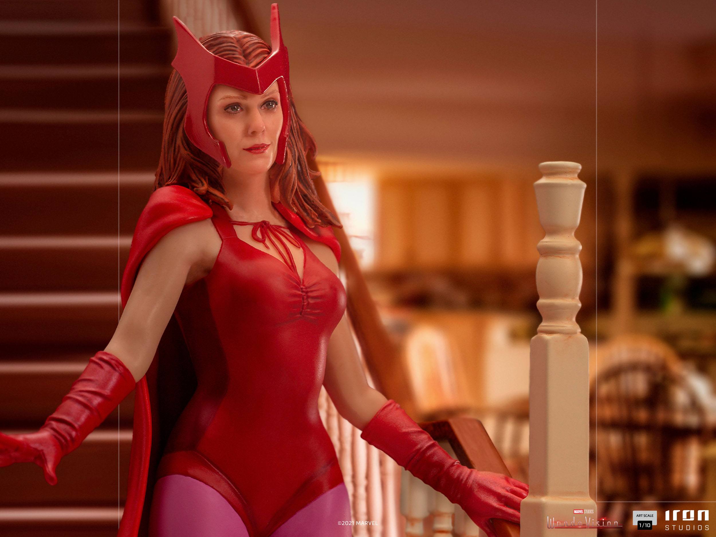 Iron Studios 1/10 Art Scale Collectible Statue of Wanda Maximoff in WandaVision - Halloween Version