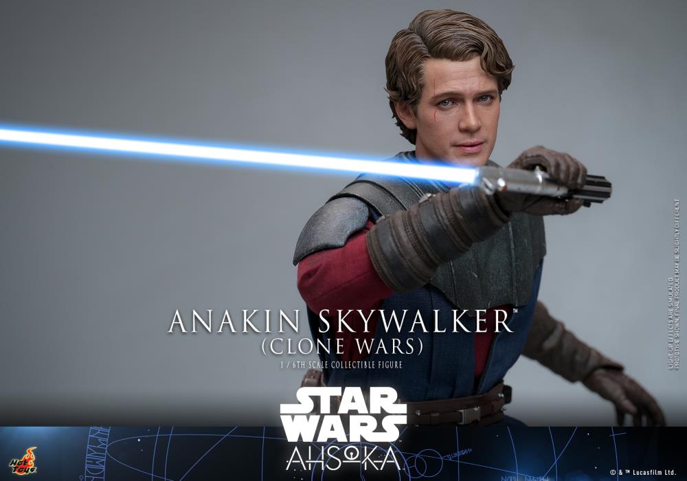 Hot Toys 1/6 Scale Clone Wars Era Anakin Skywalker Collectible Figure