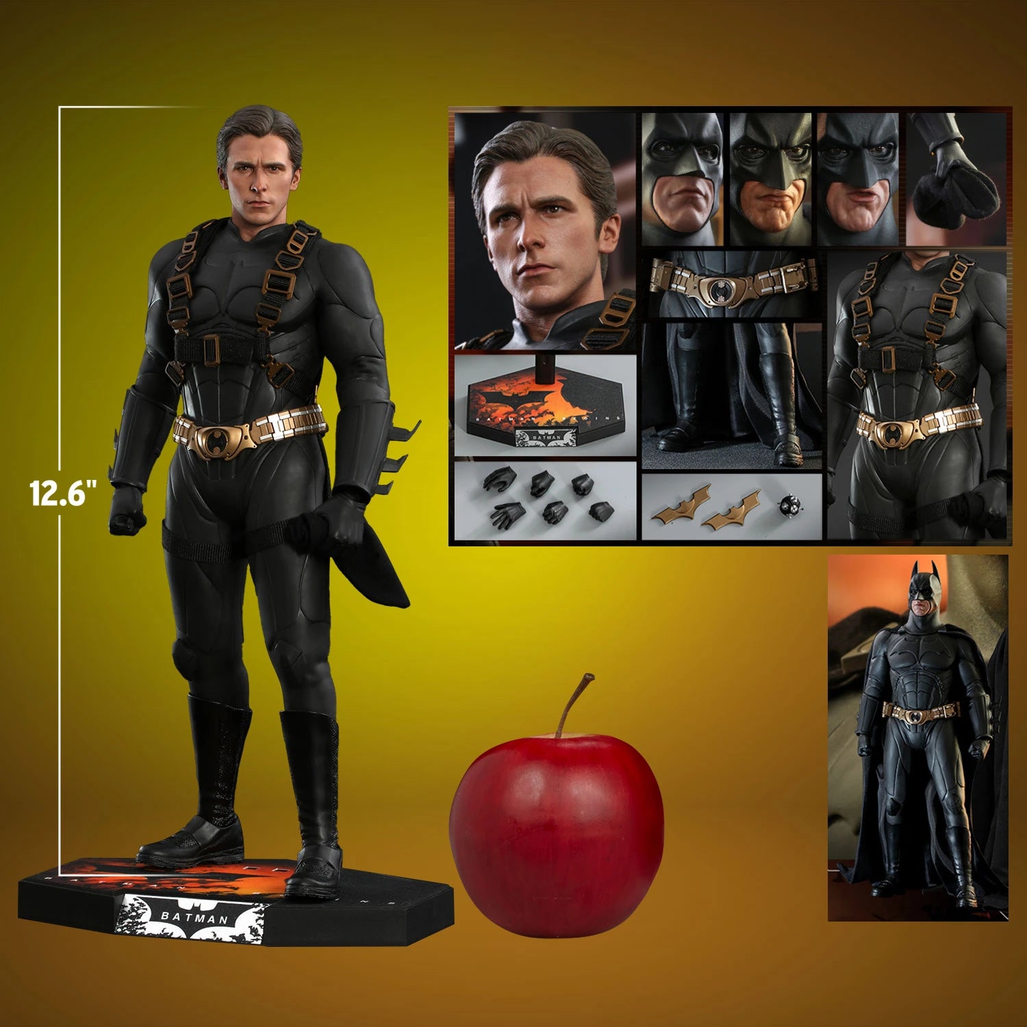 Hot Toys 1/6th Scale Collectible Figure of DC Batman from The Dark Knight and Batman Begins