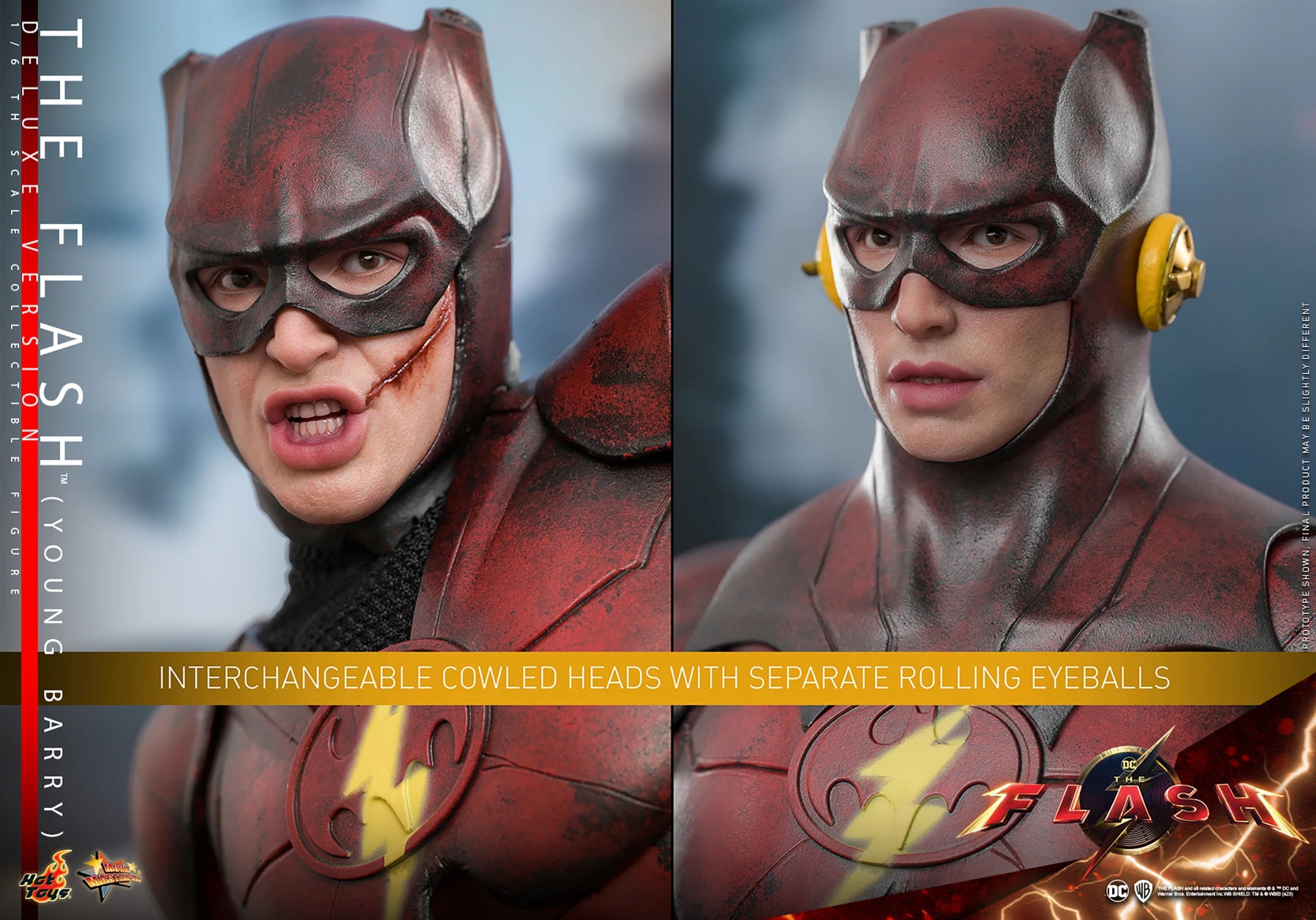 Hot Toys Deluxe 1/6th Scale Collectible Figure of The Flash Movie's Young Barry Allen
