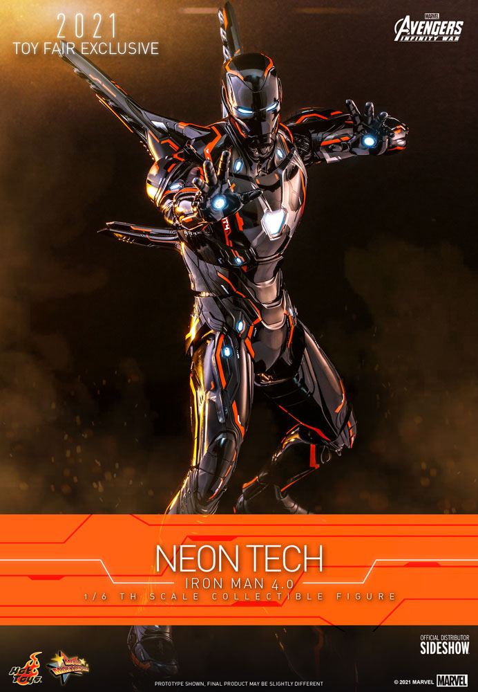 Hot Toys 1/6 Scale Marvel Iron Man Mark 50 Neon Tech Orange Edition