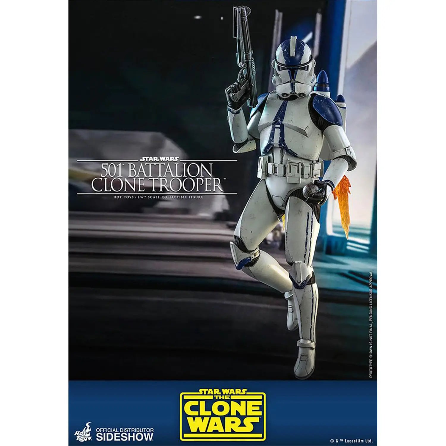 Hot Toys 1/6 Scale Action Figure Collectible - Star Wars The Clone Wars 501st Battalion Clone Trooper