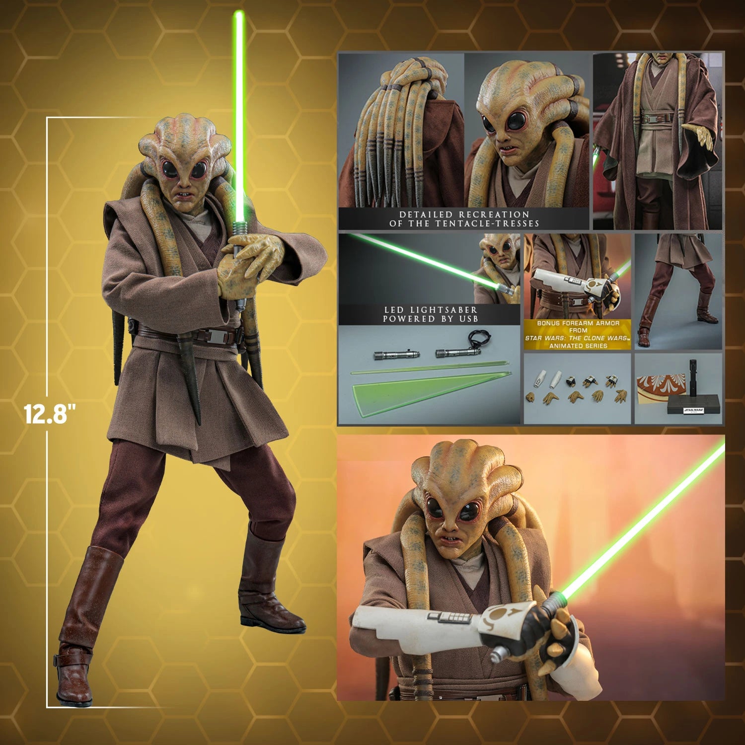 Hot Toys 1/6th Scale Collectible Star Wars Revenge of the Sith Kit Fisto Action Figure