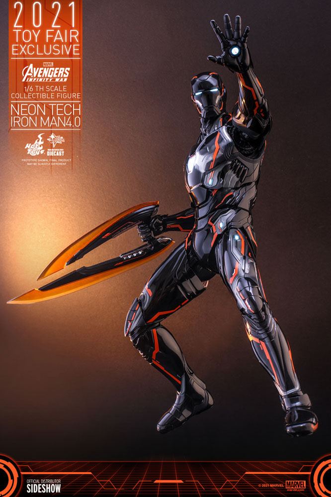 Hot Toys 1/6 Scale Marvel Iron Man Mark 50 Neon Tech Orange Edition