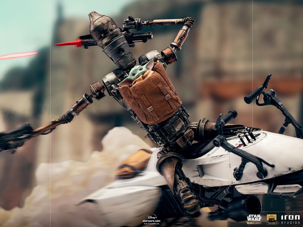 Iron Studios 1/10 Deluxe Limited Edition Statue of IG-11 and The Child from The Mandalorian