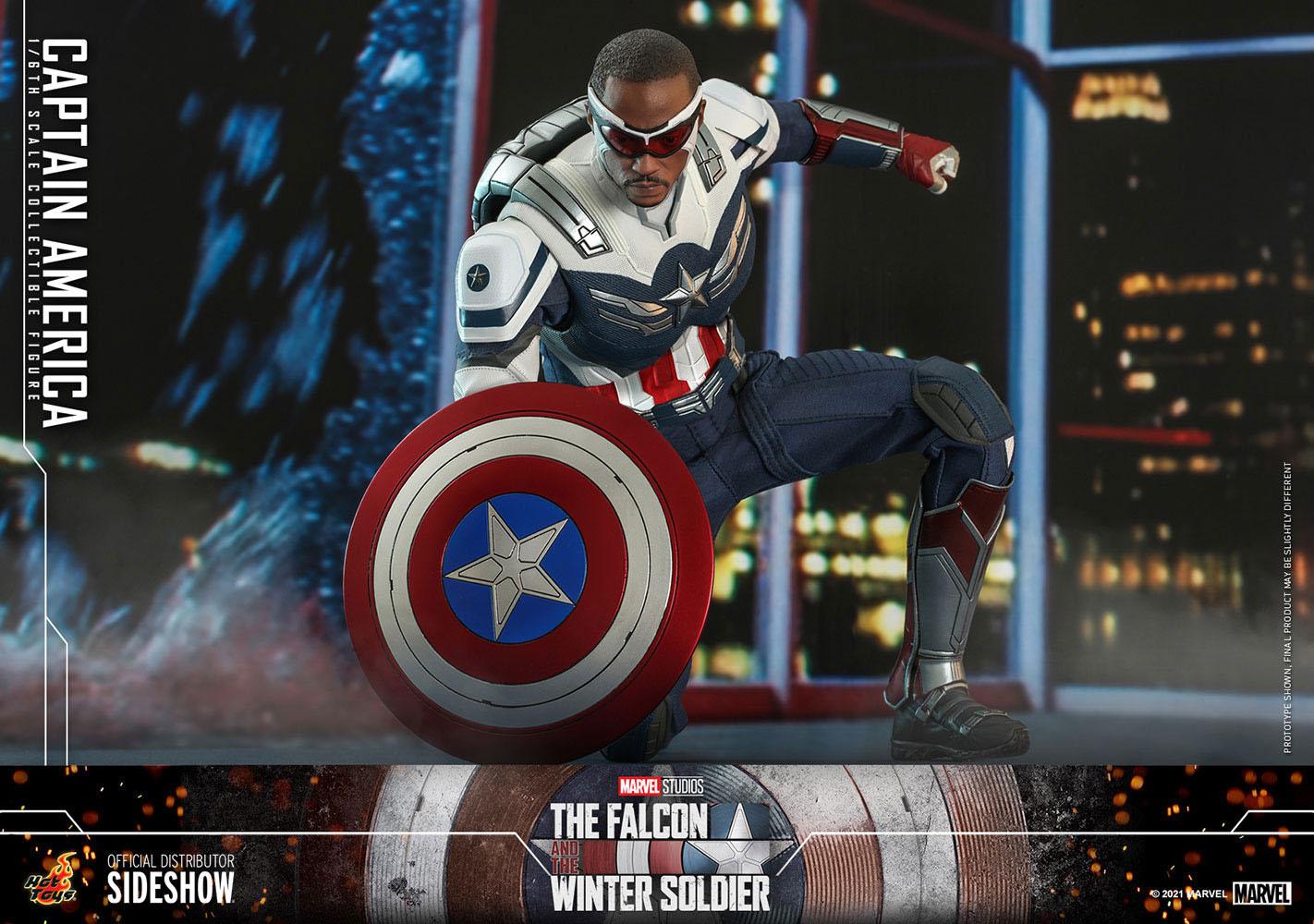 Hot Toys 1/6 Scale Captain America Sam Wilson Figure from The Falcon and the Winter Soldier