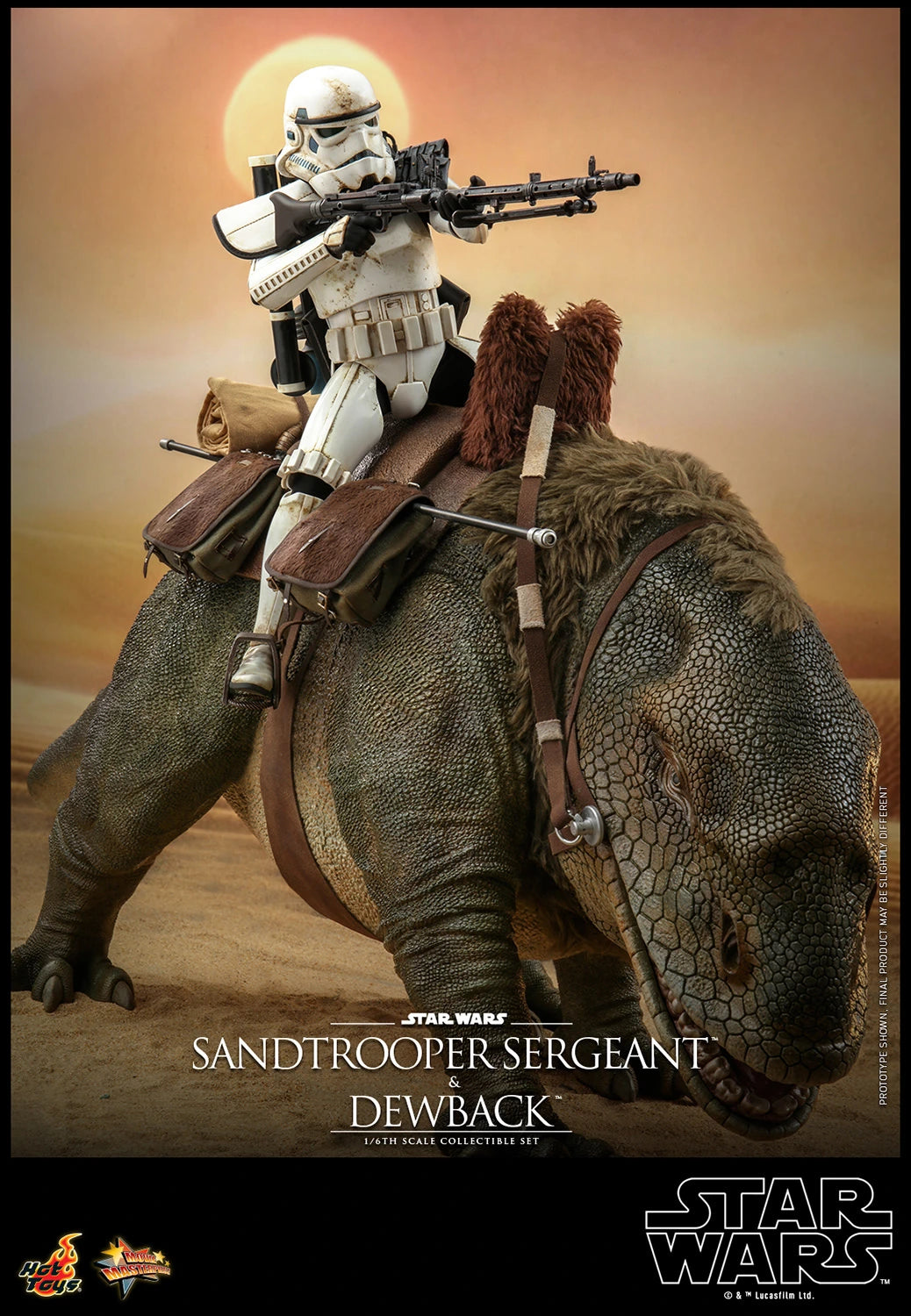 Hot Toys 1/6th Scale Star Wars A New Hope Sandtrooper Sergeant & Dewback Collectible Set