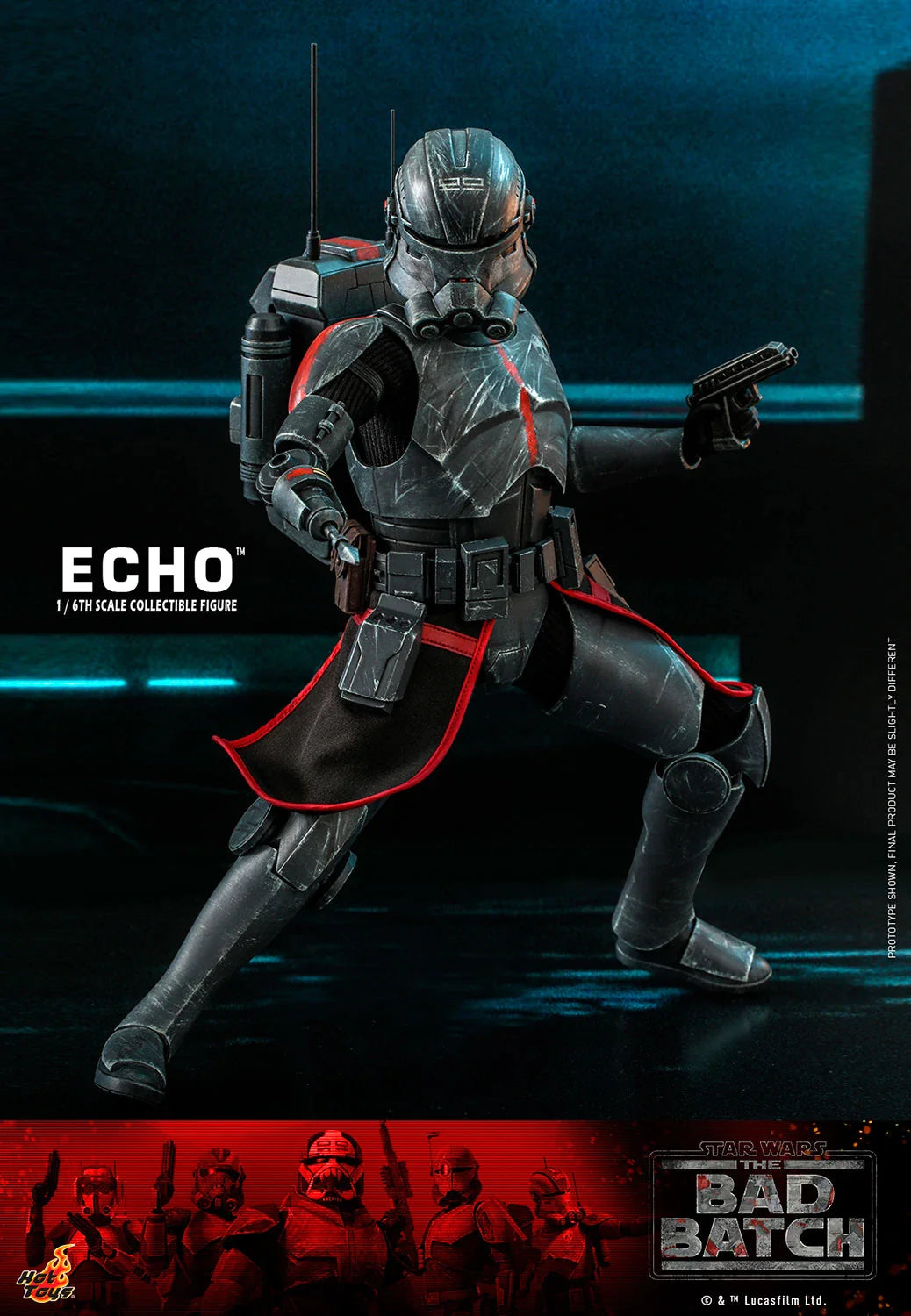 Hot Toys 1/6th Scale Collectible Star Wars The Bad Batch Echo Action Figure