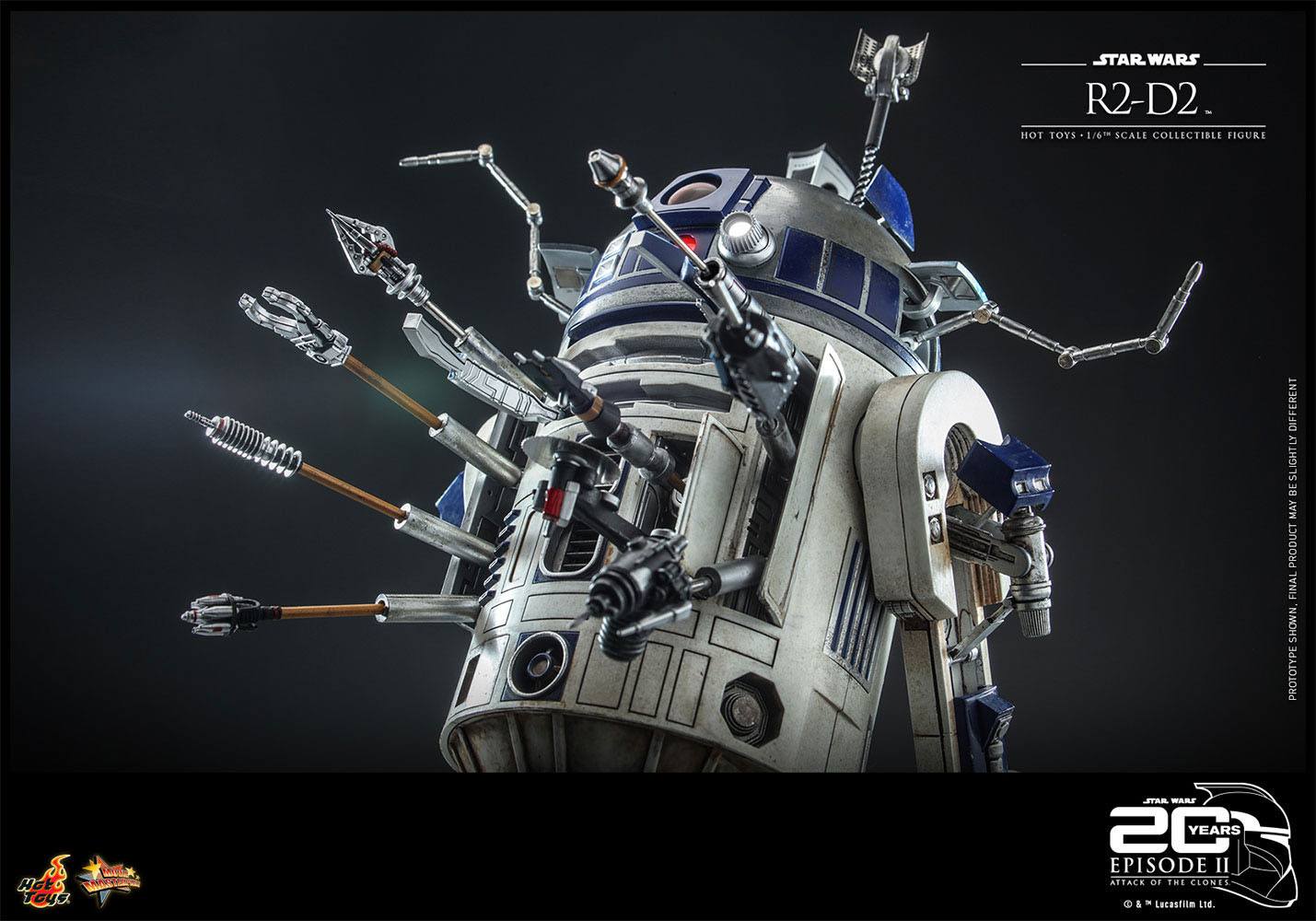 Hot Toys 20th Anniversary Collectible 1/6 Scale R2-D2 Figure from Star Wars Attack Of The Clones