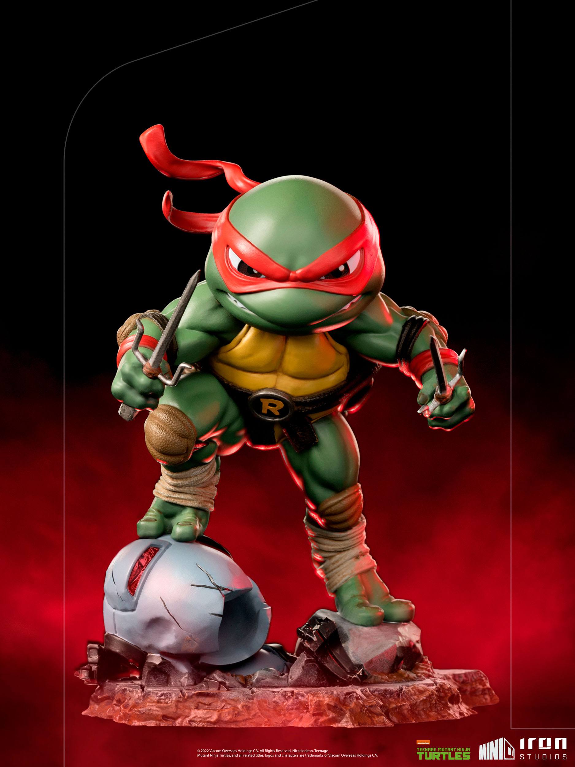 Iron Studios MiniCo PVC Hand - painted Raphael Statue from Teenage Mutant Ninja Turtles