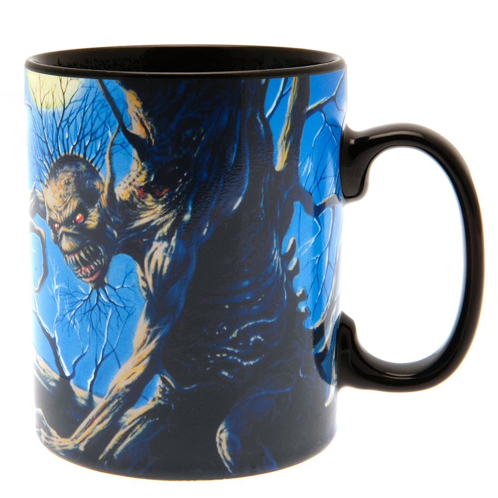 Extra - Large Heat - Sensitive Iron Maiden Mug with Fear of the Dark Album Images