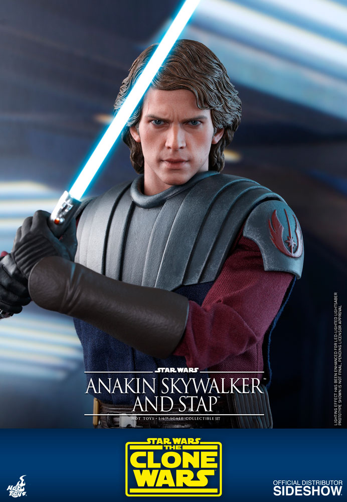 Hot Toys 1/6 Scale Star Wars The Clone Wars Anakin Skywalker & STAP Collectible Set