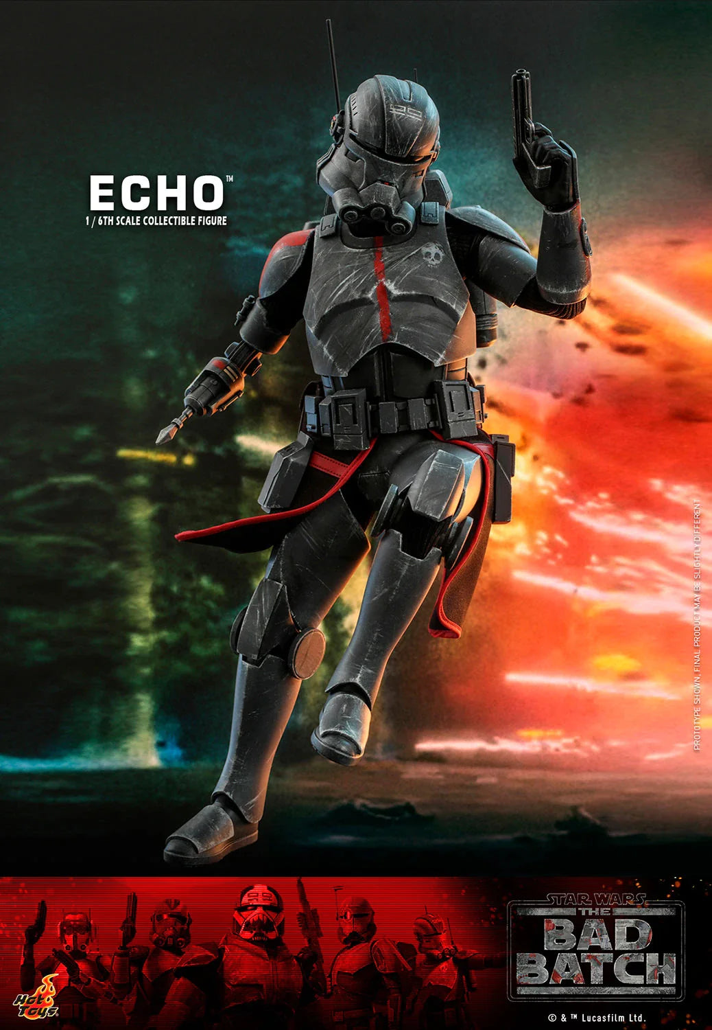 Hot Toys 1/6th Scale Collectible Star Wars The Bad Batch Echo Action Figure