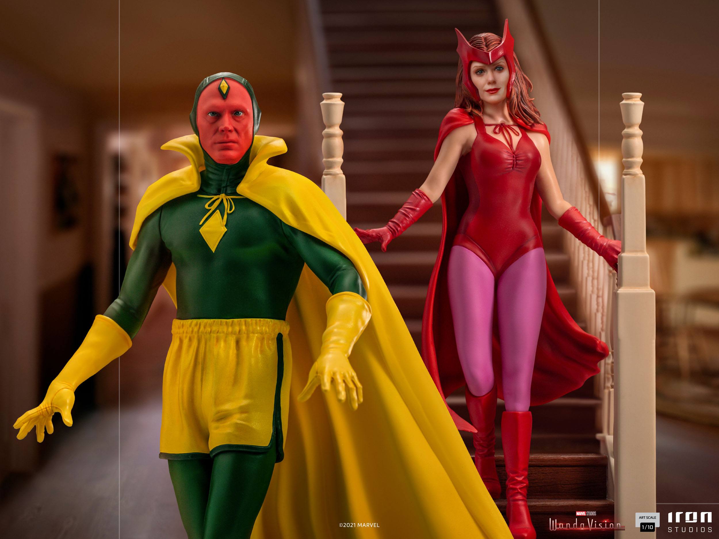 Iron Studios 1/10 Art Scale Collectible Statue of Wanda Maximoff in WandaVision - Halloween Version
