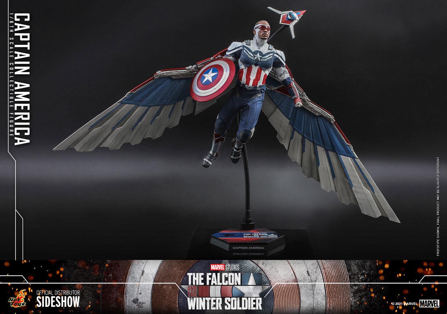 Hot Toys 1/6 Scale Captain America Sam Wilson Figure from The Falcon and the Winter Soldier