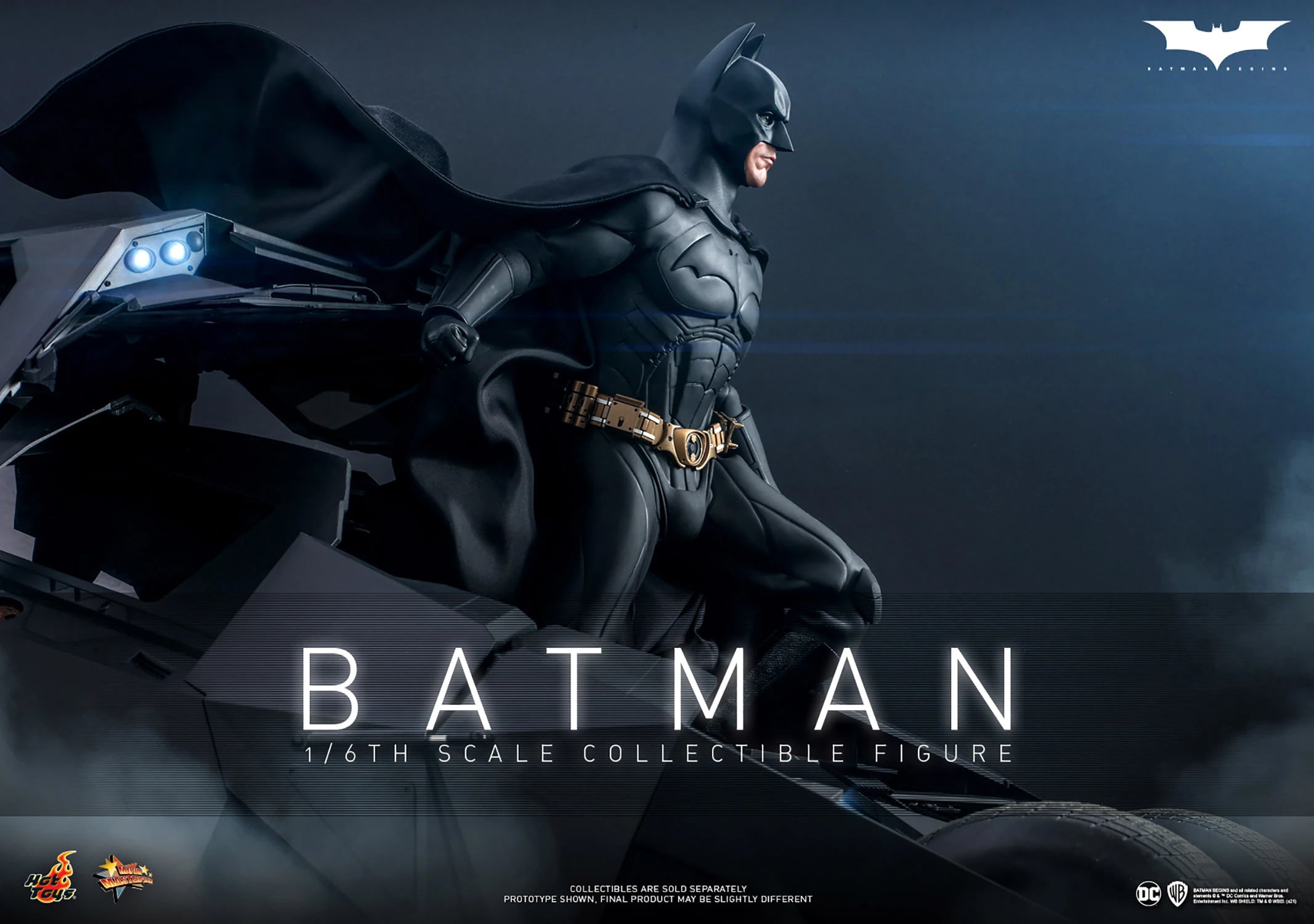 Hot Toys 1/6th Scale Collectible Figure of DC Batman from The Dark Knight and Batman Begins
